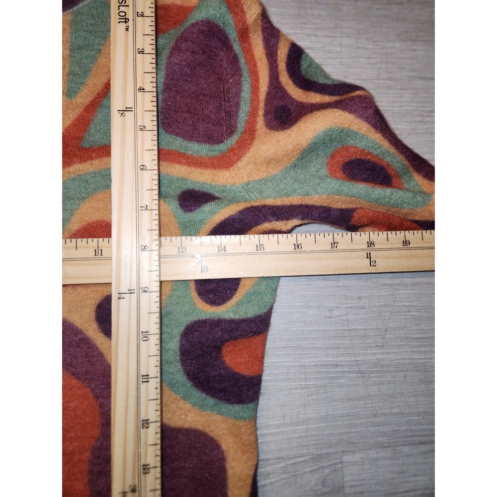 Autumn Cashmere Limited Edition M Pure Cashmere Psychedelic Swirl Turtleneck - Picture 6 of 7